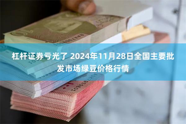 杠杆证券亏光了 2024年11月28日全国主要批发市场绿豆价格行情